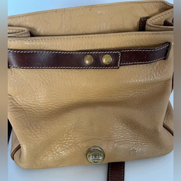 VINTAGE Roots Two-Tone Tribe Leather Crossbody Bag - Picture 15 of 16